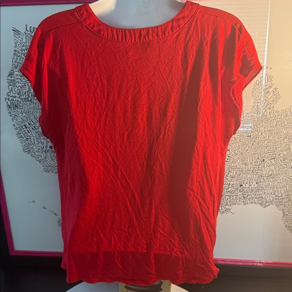 INC International Concepts Vibrant Red Blouse EUC - Picture 2 of 4